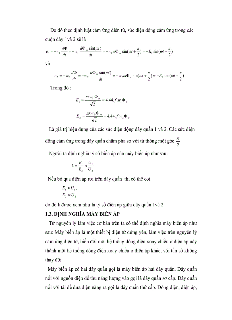image for page Nguyên lý làm việc cơ bản của máy biến áp