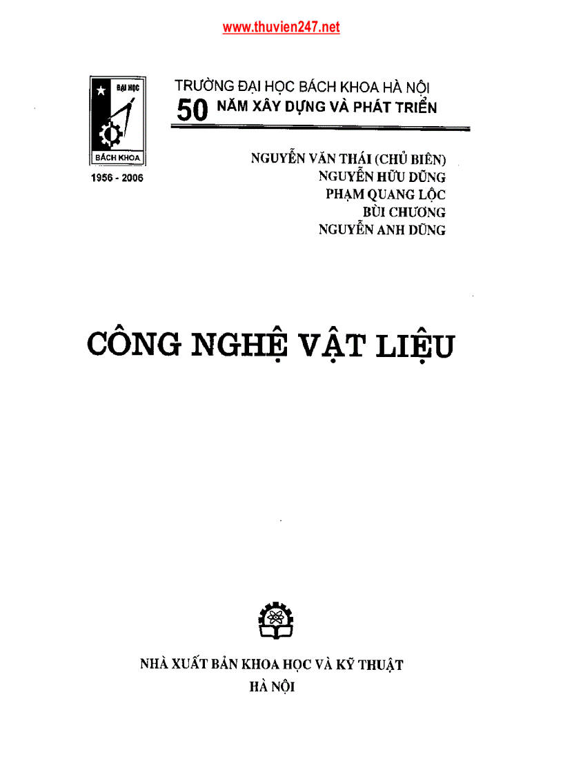 image for page Giáo trình Công nghệ vật liệu ĐHBK Hà Nội