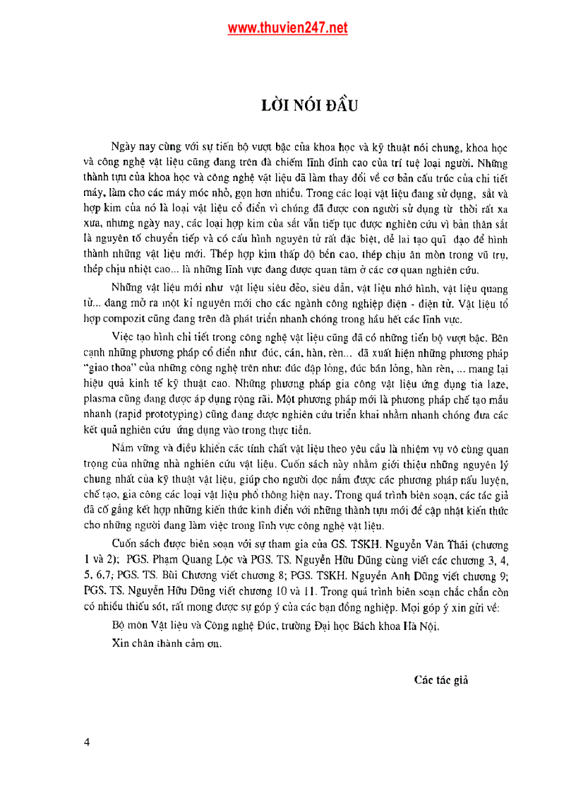 image for page Giáo trình Công nghệ vật liệu ĐHBK Hà Nội