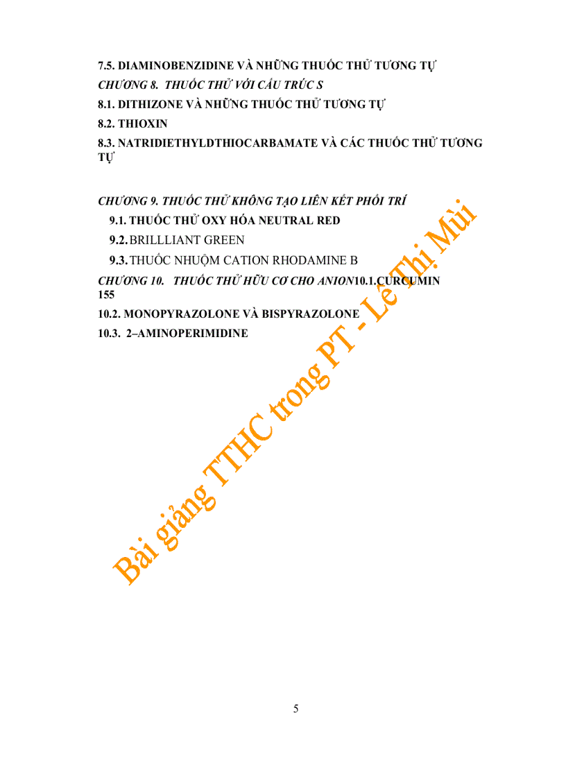 image for page Bài giảng thuôc thử hữu cơ trong hóa phân tích