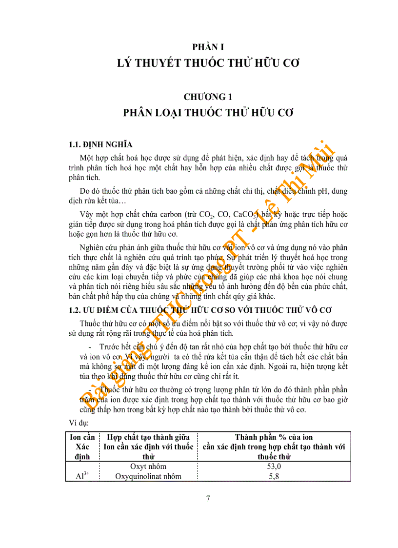 image for page Bài giảng thuôc thử hữu cơ trong hóa phân tích