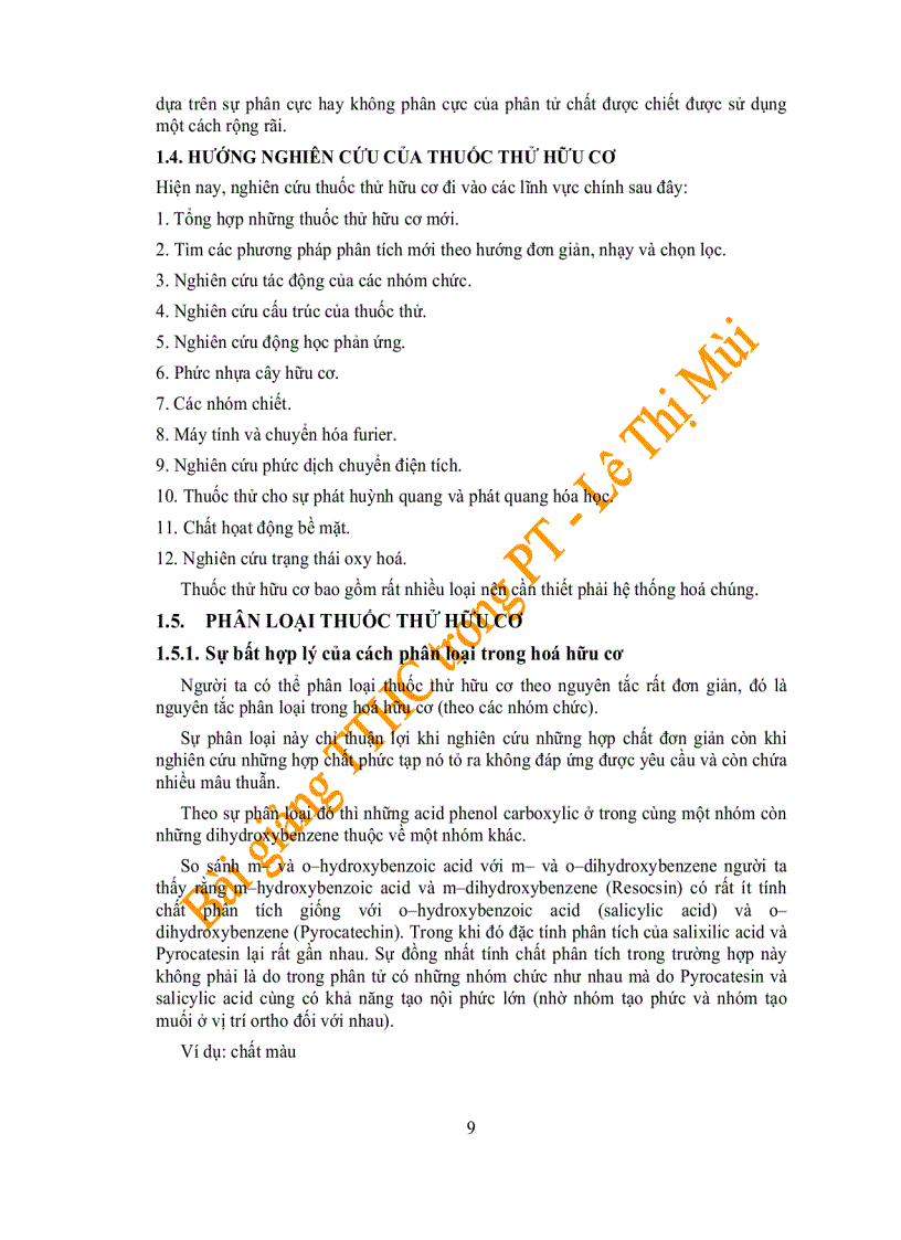 image for page Bài giảng thuôc thử hữu cơ trong hóa phân tích