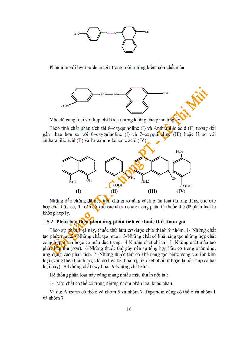 image for page Bài giảng thuôc thử hữu cơ trong hóa phân tích