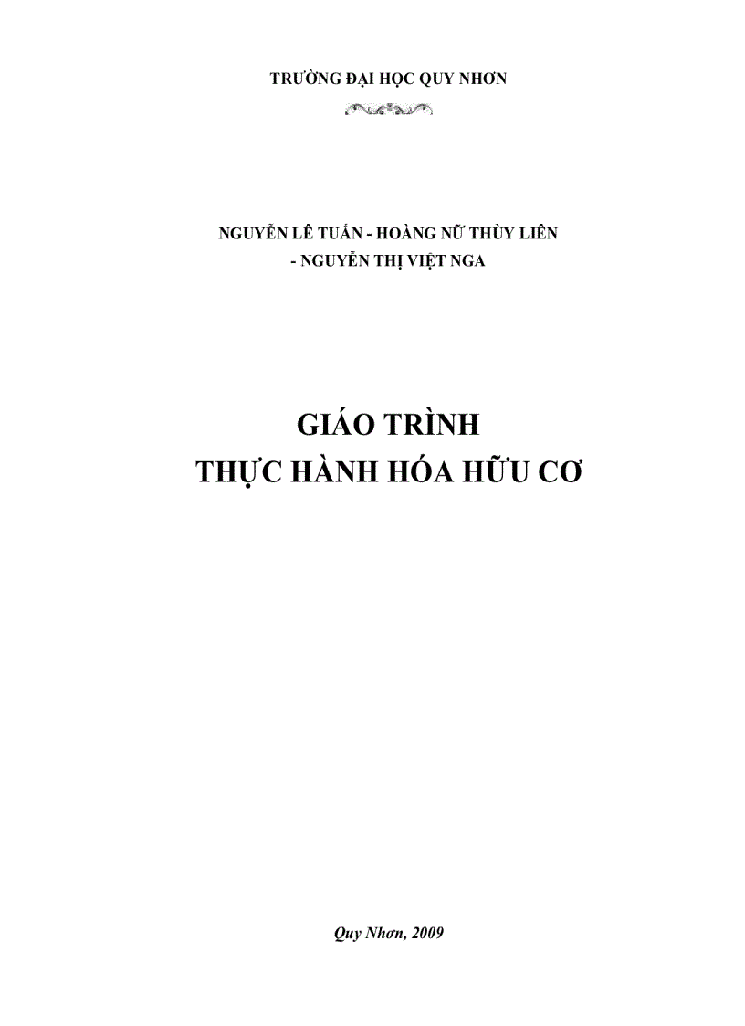 image for page Giáo trình thực hành hóa hữu cơ 1