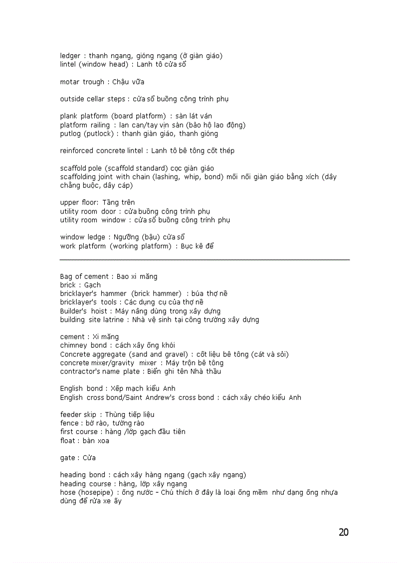 image for page Từ Điển Tiếng Anh Kỹ Thuật Xây Dựng