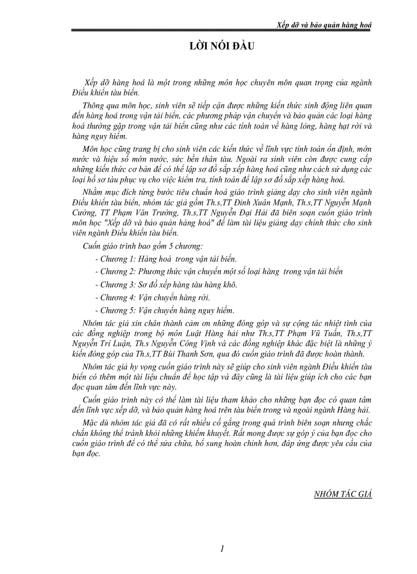 image for page Giáo trình Xếp dỡ và bảo quản hàng hóa