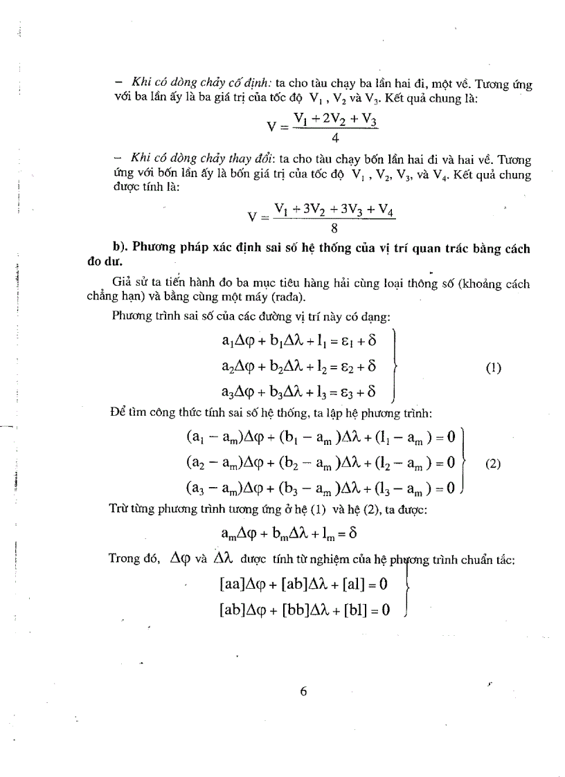 image for page Lý thuyết sai số trong xác định vị trí tàu