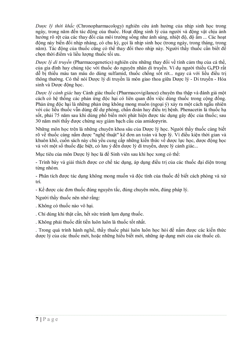 image for page Dược lý học sách dùng cho sinh viên hệ bác sĩ đa khoa