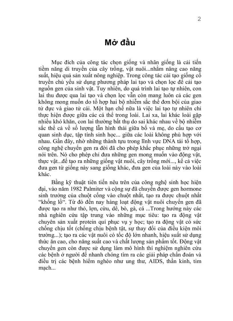 image for page Công nghệ chuyển gen ðộng vật thực vật
