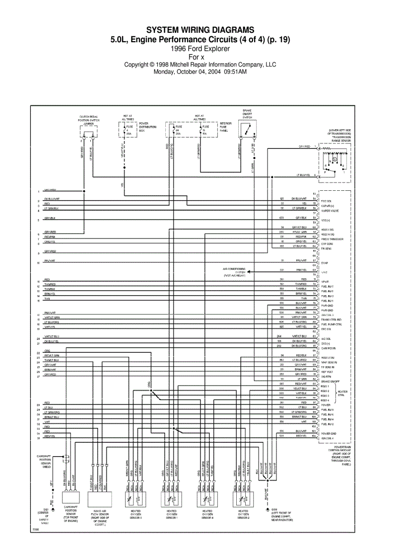 image for page Sơ đồ mạch điện xe ô tô Ford Explorer 1996