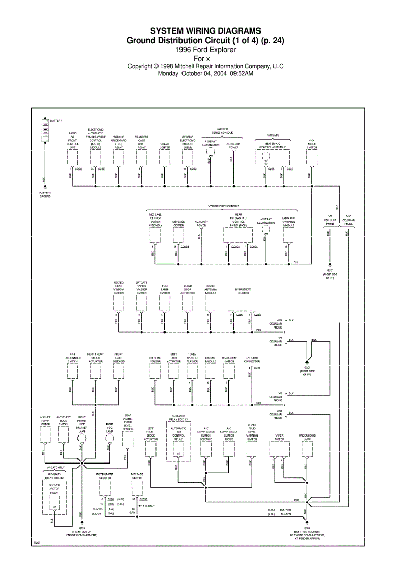 image for page Sơ đồ mạch điện xe ô tô Ford Explorer 1996