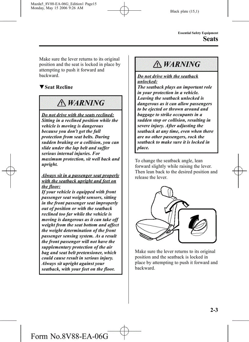 image for page Tài liệu Xe ô tô Mazda5 Owners