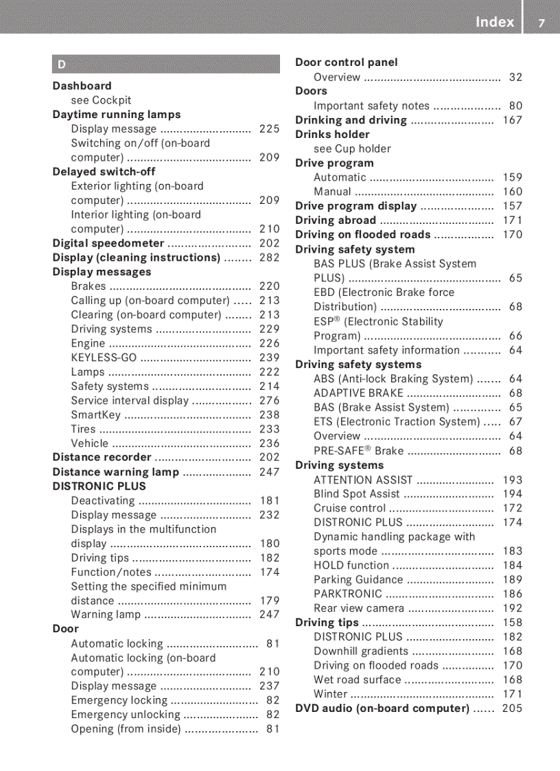 image for page Hướng dẫn sử dụng xe ô tô Mercedes Benz E Coupe Class