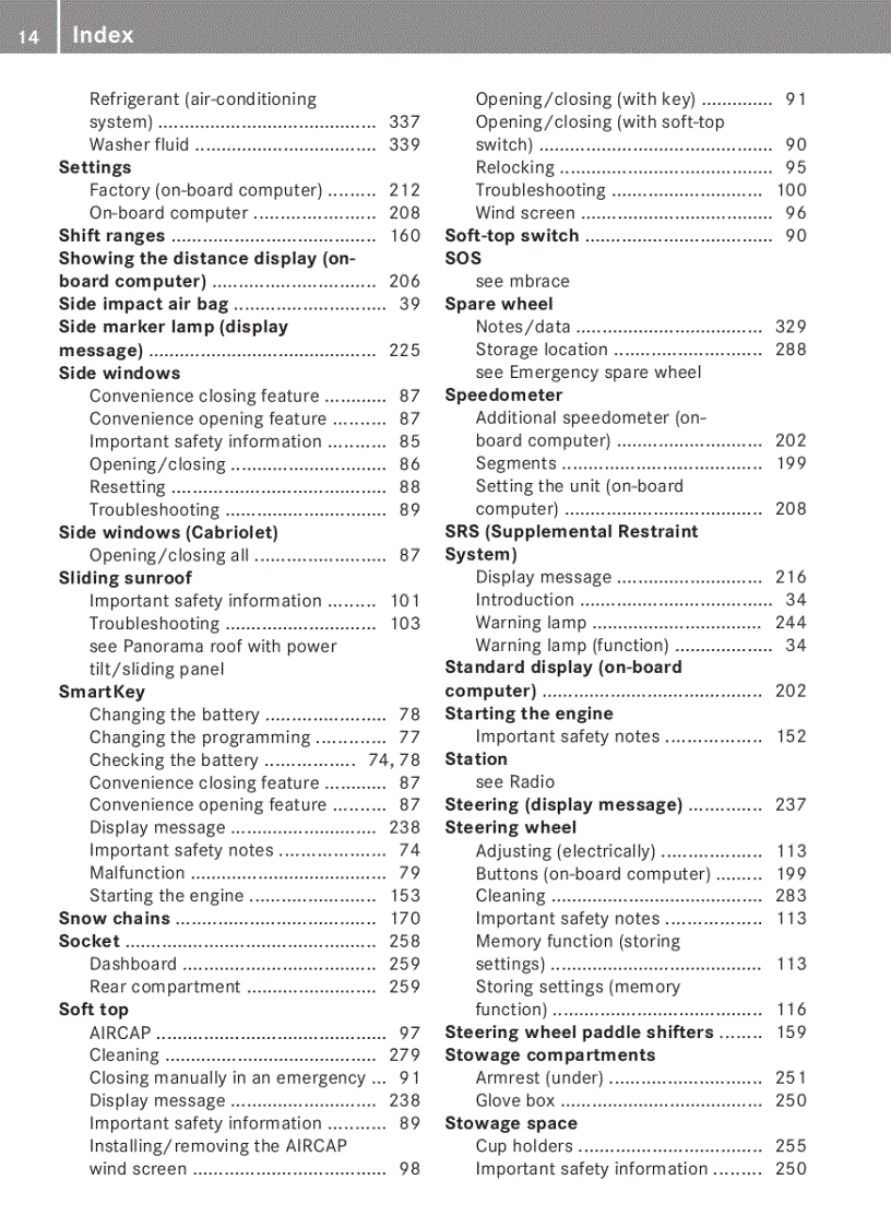 image for page Hướng dẫn sử dụng xe ô tô Mercedes Benz E Coupe Class