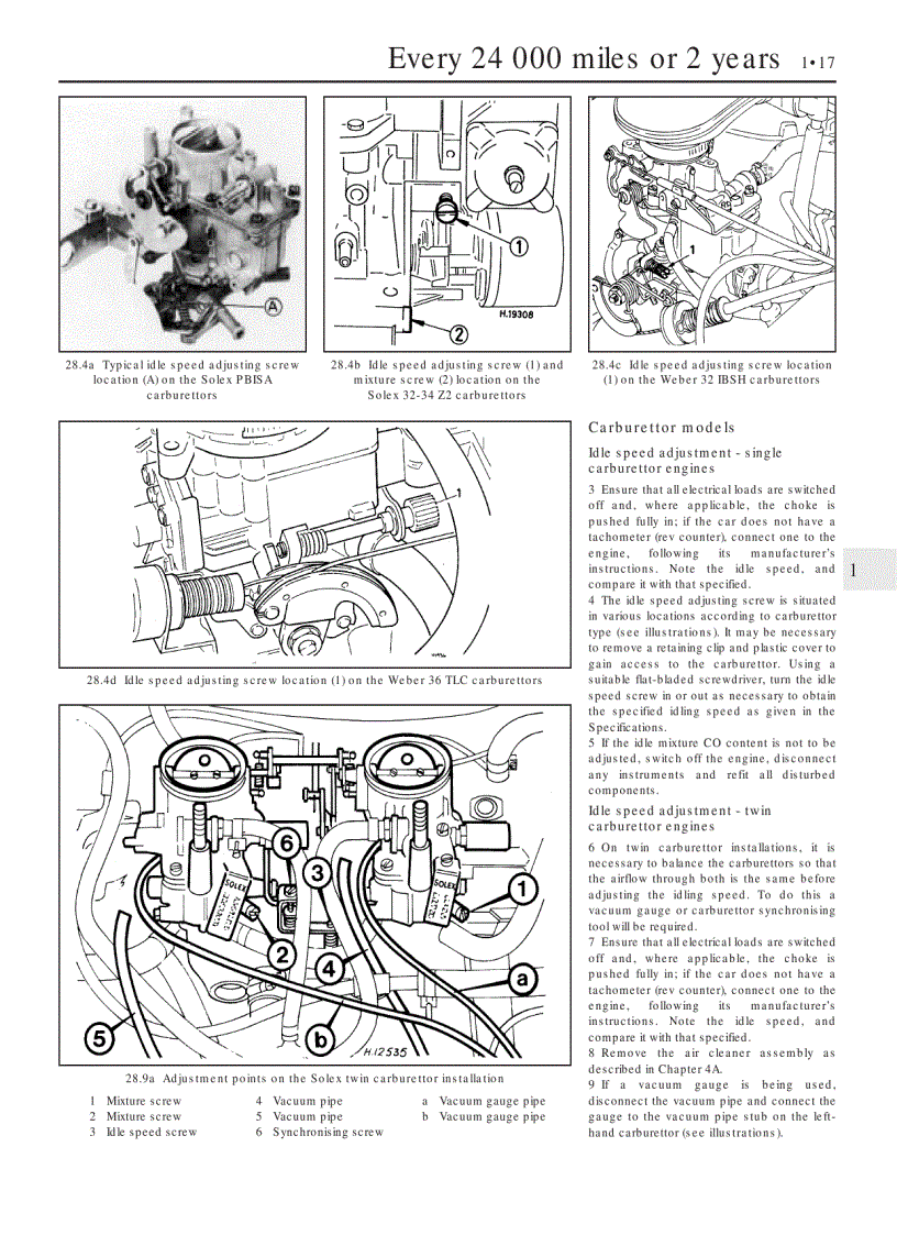 image for page Tài liệu ô tô Haynes Peugeot 205 Phần Service And Repair Manual