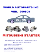 Catalogue Hệ thống khởi động Mitsubishi MÁY ĐỀ MITSUBISHI STARTER