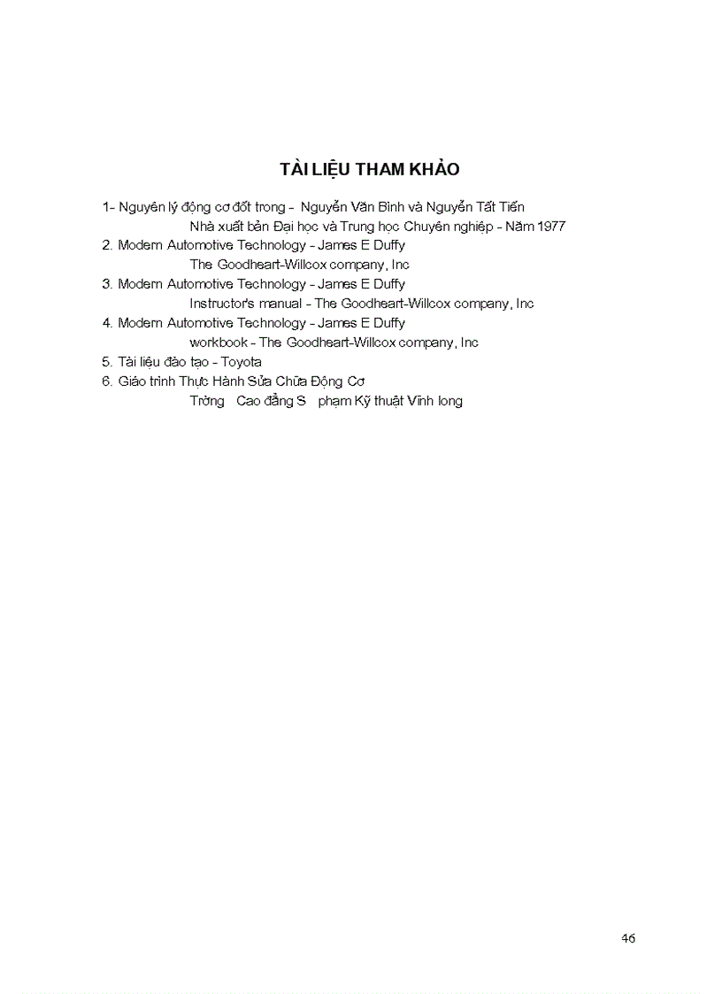 image for page Giáo trình Mô đun bảo dưỡng và sửa chữa hệ thống nhiên liệu dùng bộ chế hòa khí