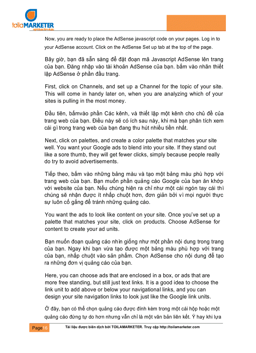 image for page Kiếm tiền với Google Adsense