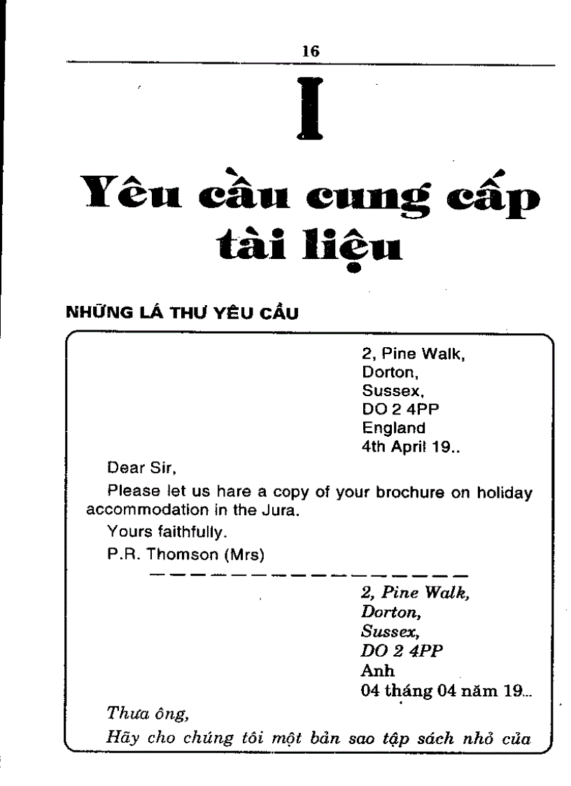 image for page Đọc và viết thư bằng tiếng anh
