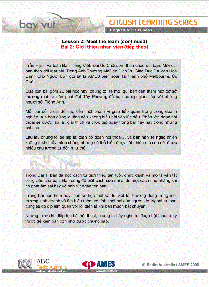 image for page Bài 2 Giới thiệu nhân viên tiếp theo 1