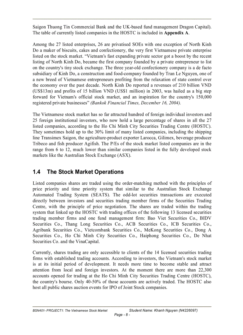 image for page The Vietnamese Stock Market