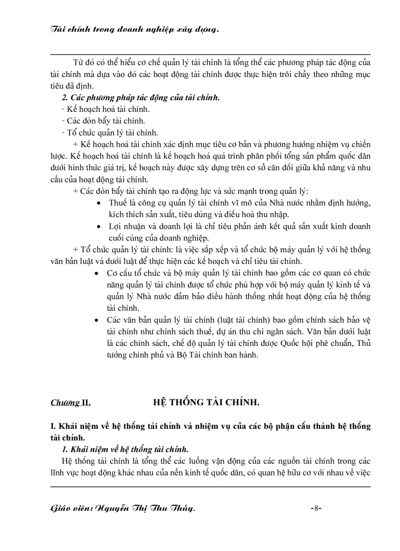 image for page Tài chính trong doanh nghiệp xây dựng