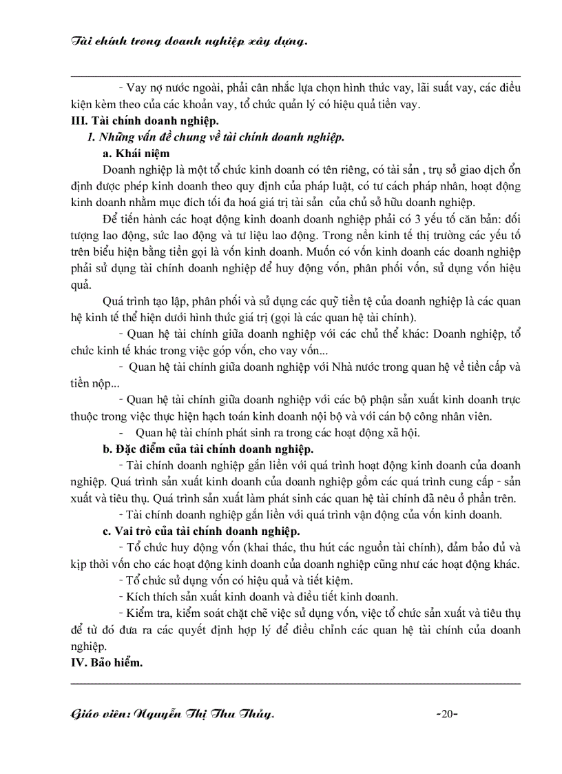 image for page Tài chính trong doanh nghiệp xây dựng