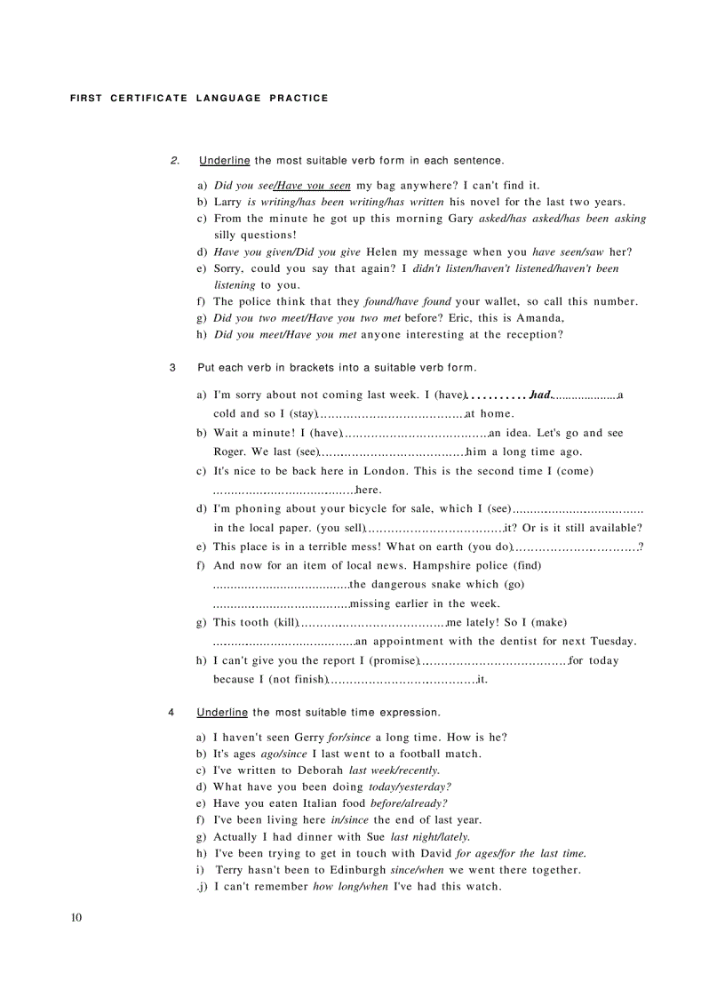 image for page First Certificate Language Practice