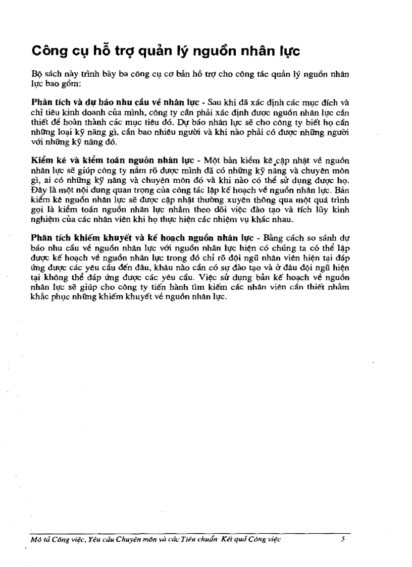 image for page Mô tả công việc yêu cầu chuyên môn và các tiêu chuẩn hoàn thành công việc