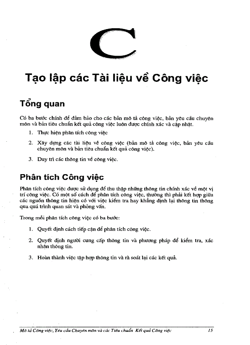 image for page Mô tả công việc yêu cầu chuyên môn và các tiêu chuẩn hoàn thành công việc