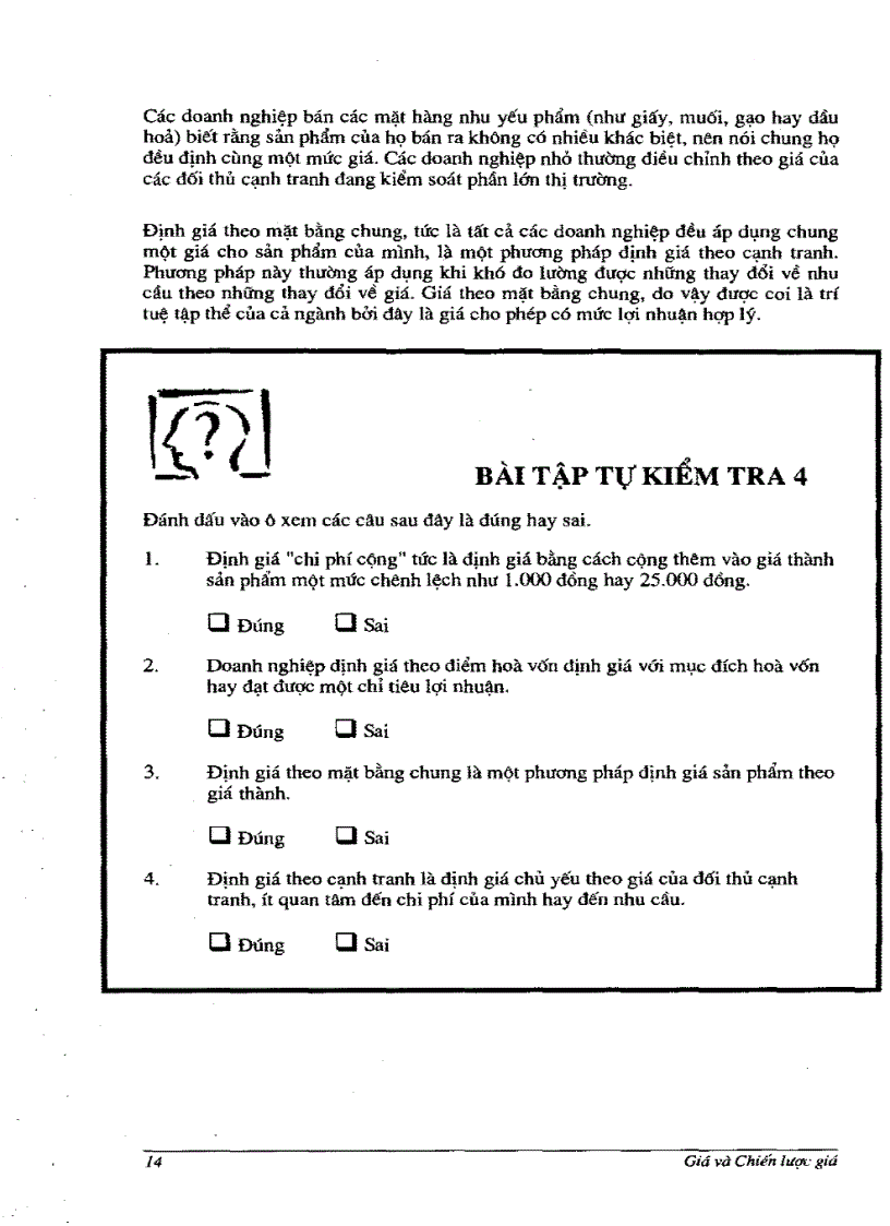 image for page Giá và chiến lược về giá