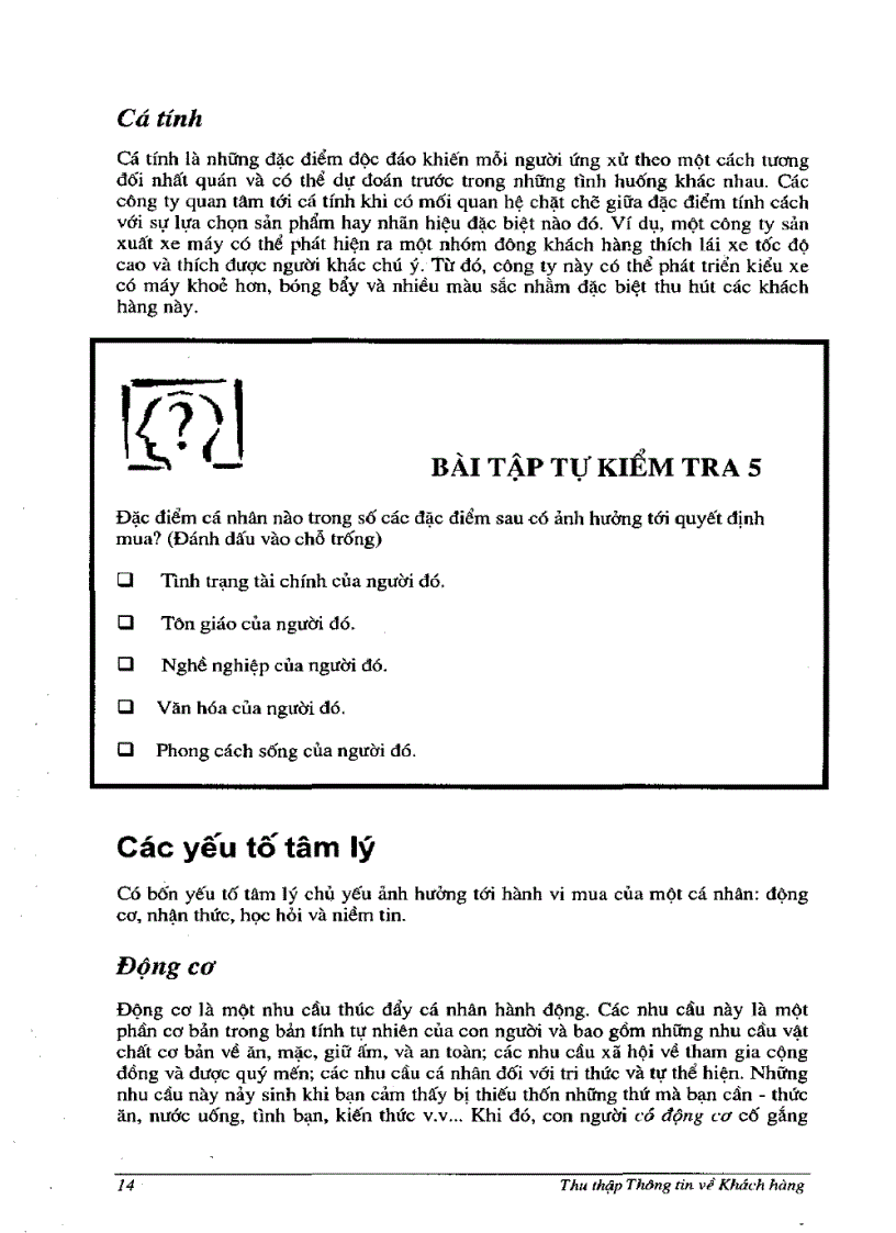 image for page Thu thập thông tin về khách hàng