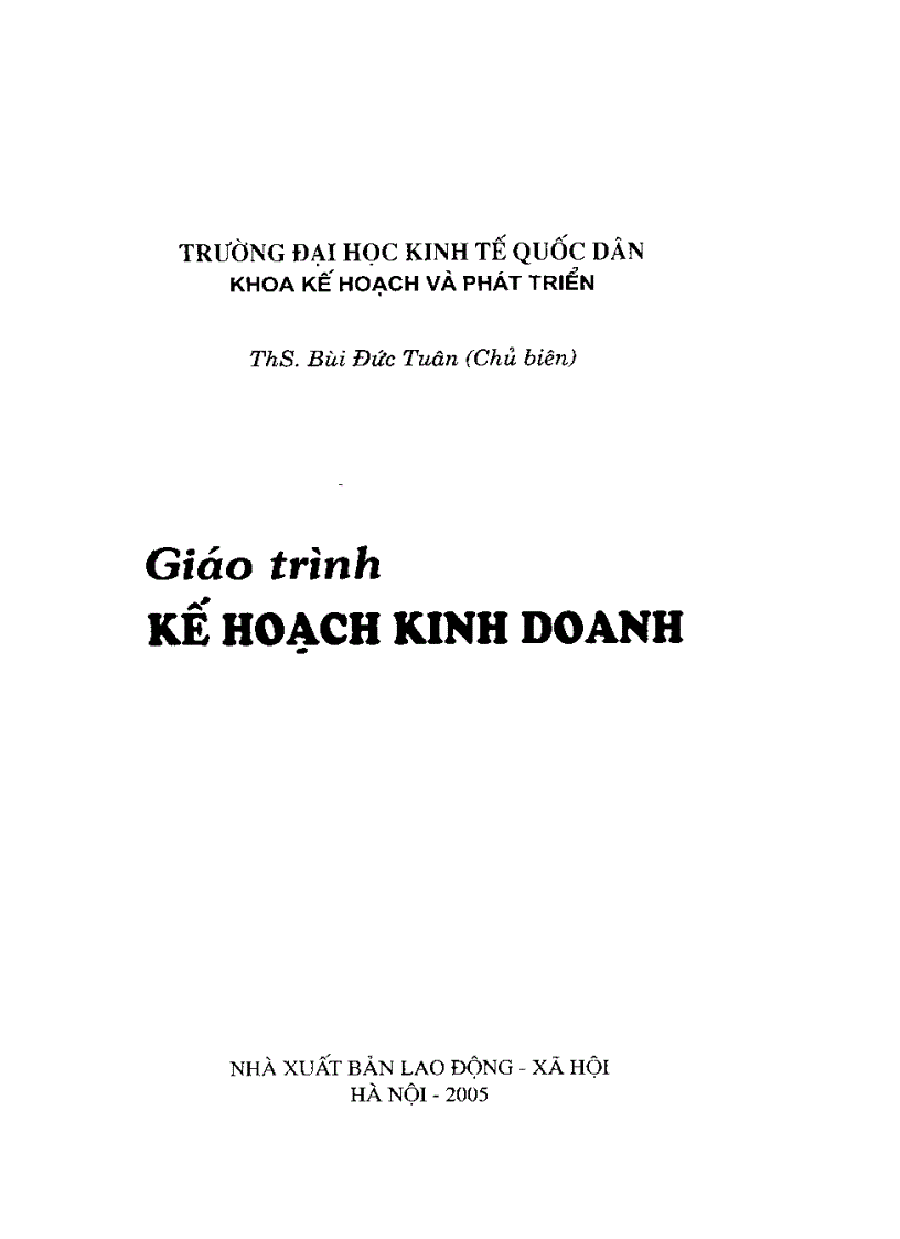 image for page Giáo trình kế hoạch kinh doanh