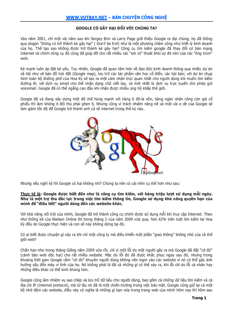 image for page Google có gây hại với chúng ta không