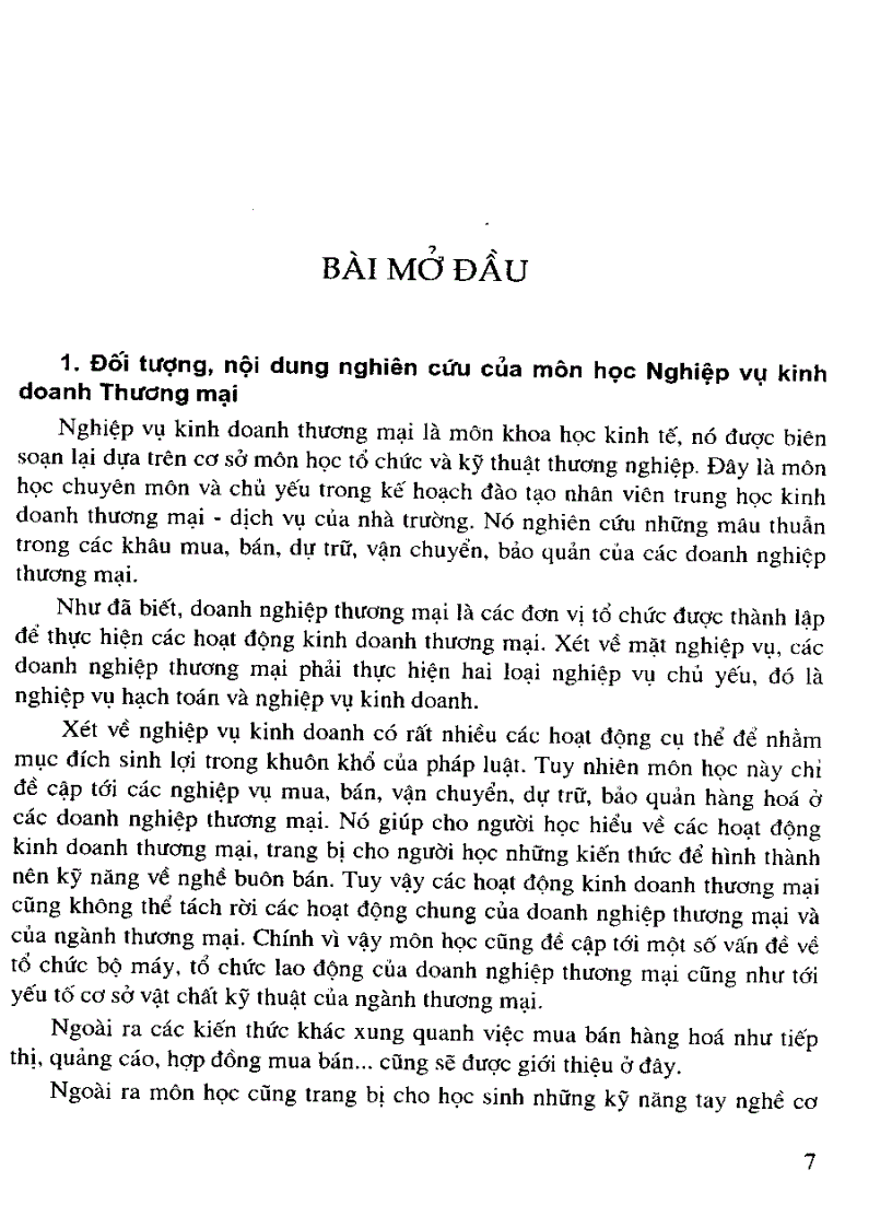 image for page Giáo trình nghiệp vụ kinh doanh thương mại dịch vụ