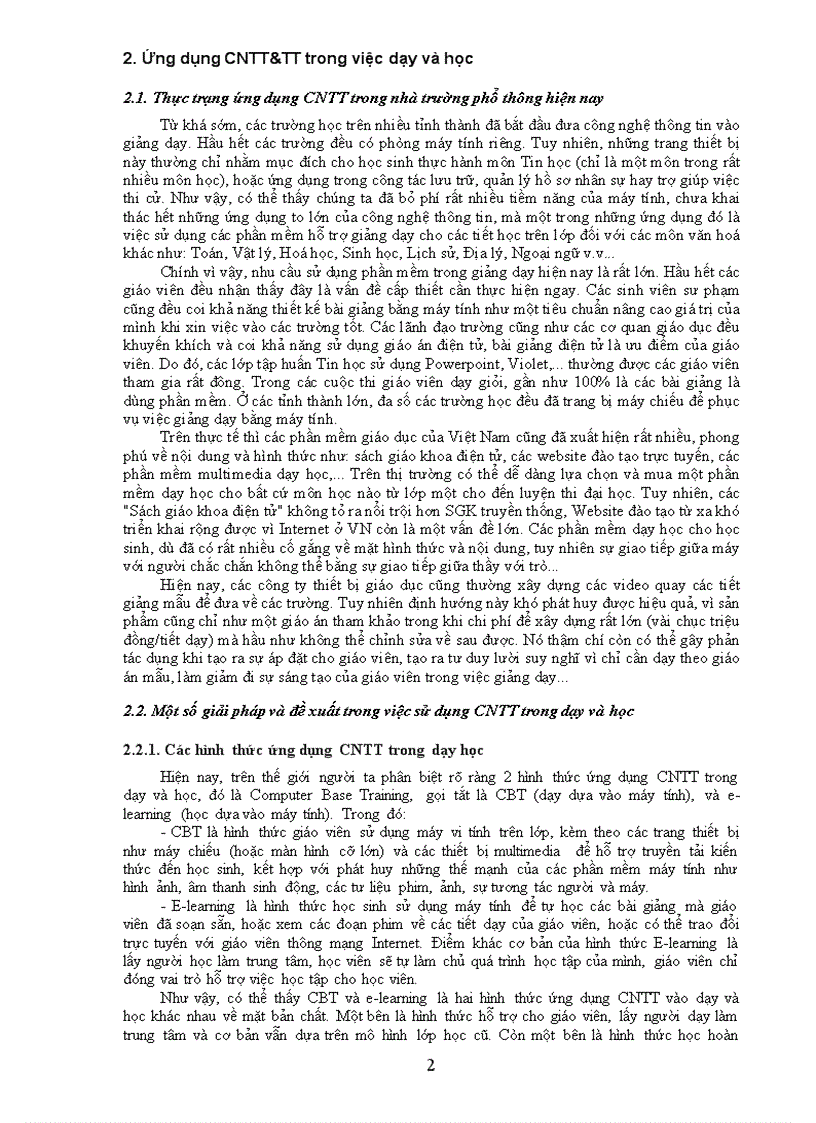 image for page Ứng dụng công nghệ thông tin trong dạy học