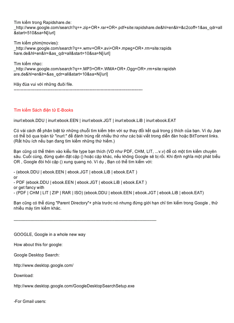 image for page Lệnh tìm kiếm trong Google