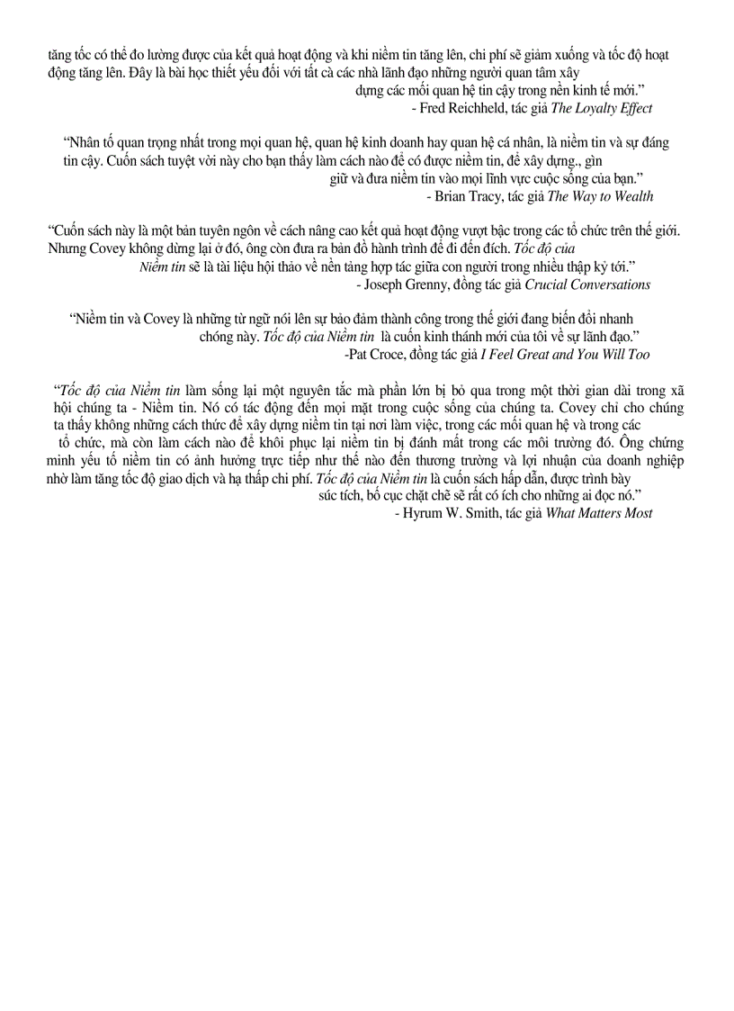 image for page Ebooks Tốc độ của niềm tin The Speed Of Trust