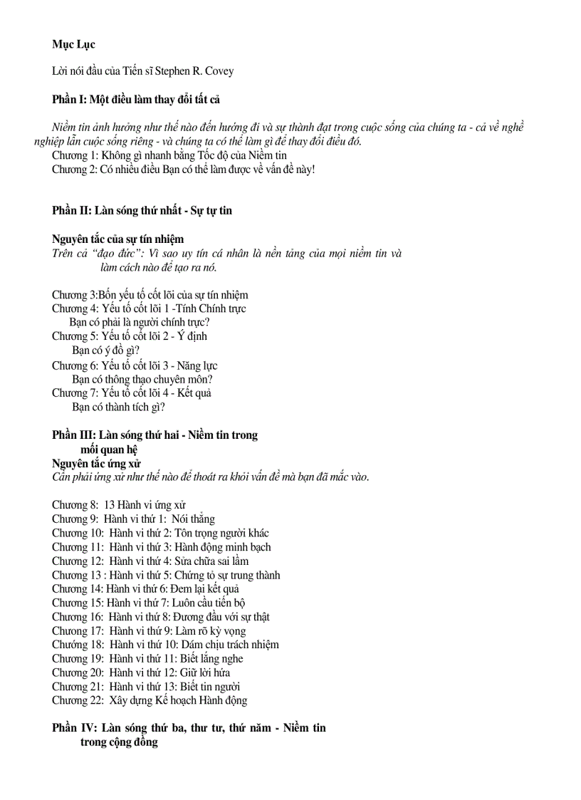 image for page Ebooks Tốc độ của niềm tin The Speed Of Trust