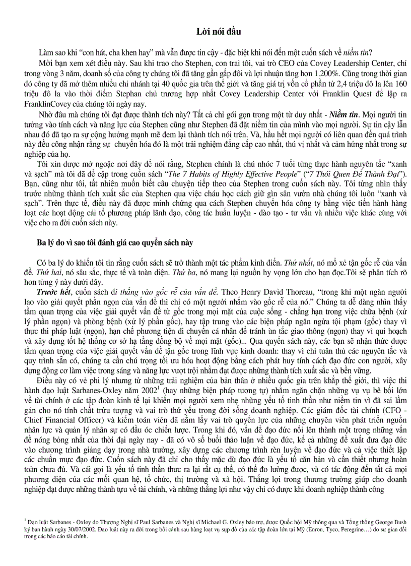 image for page Ebooks Tốc độ của niềm tin The Speed Of Trust