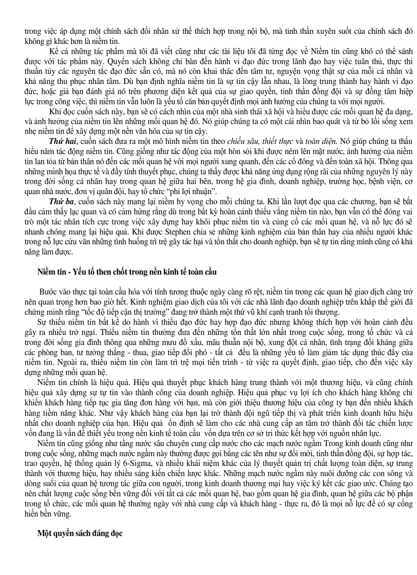 image for page Ebooks Tốc độ của niềm tin The Speed Of Trust