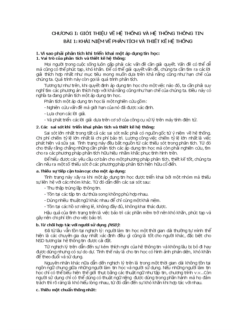 image for page Phân tích thiết kế hệ thống thông tin quản lý