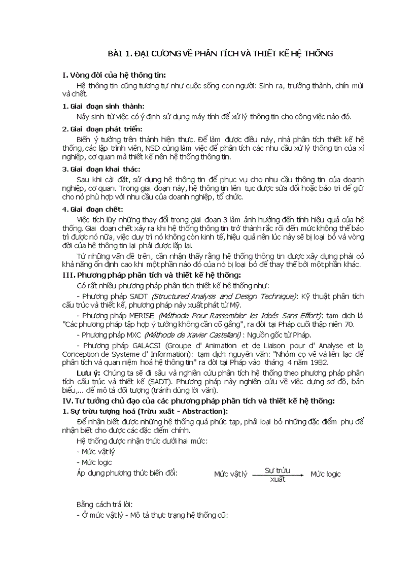 image for page Phân tích thiết kế hệ thống thông tin quản lý