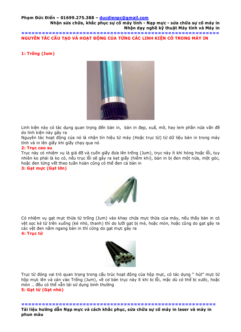 image for page Hướng dẫn đổ mực và khắc phục sự cố máy in