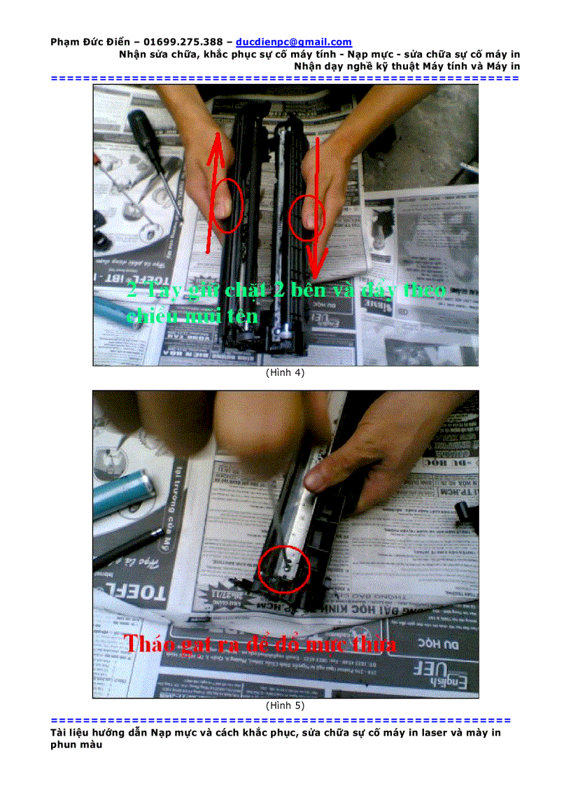 image for page Hướng dẫn đổ mực và khắc phục sự cố máy in