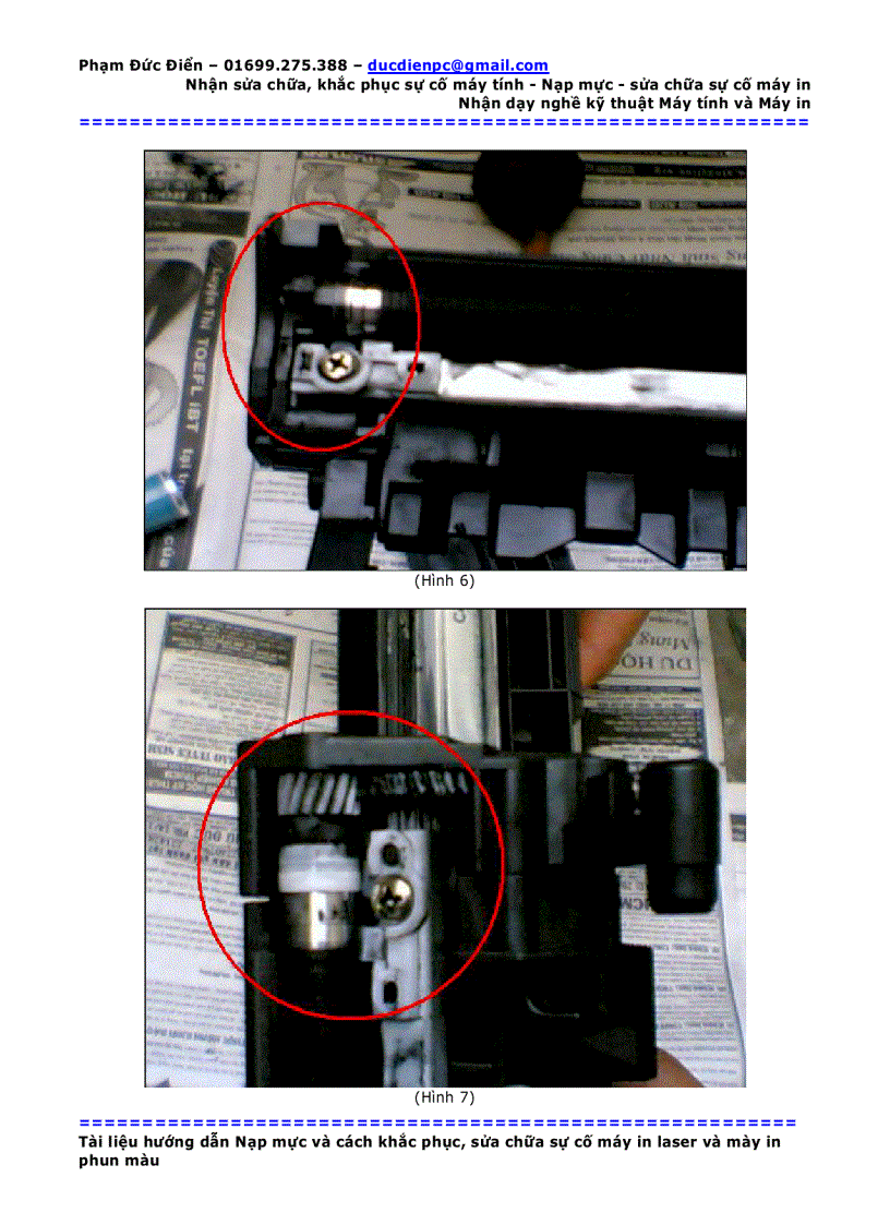 image for page Hướng dẫn đổ mực và khắc phục sự cố máy in