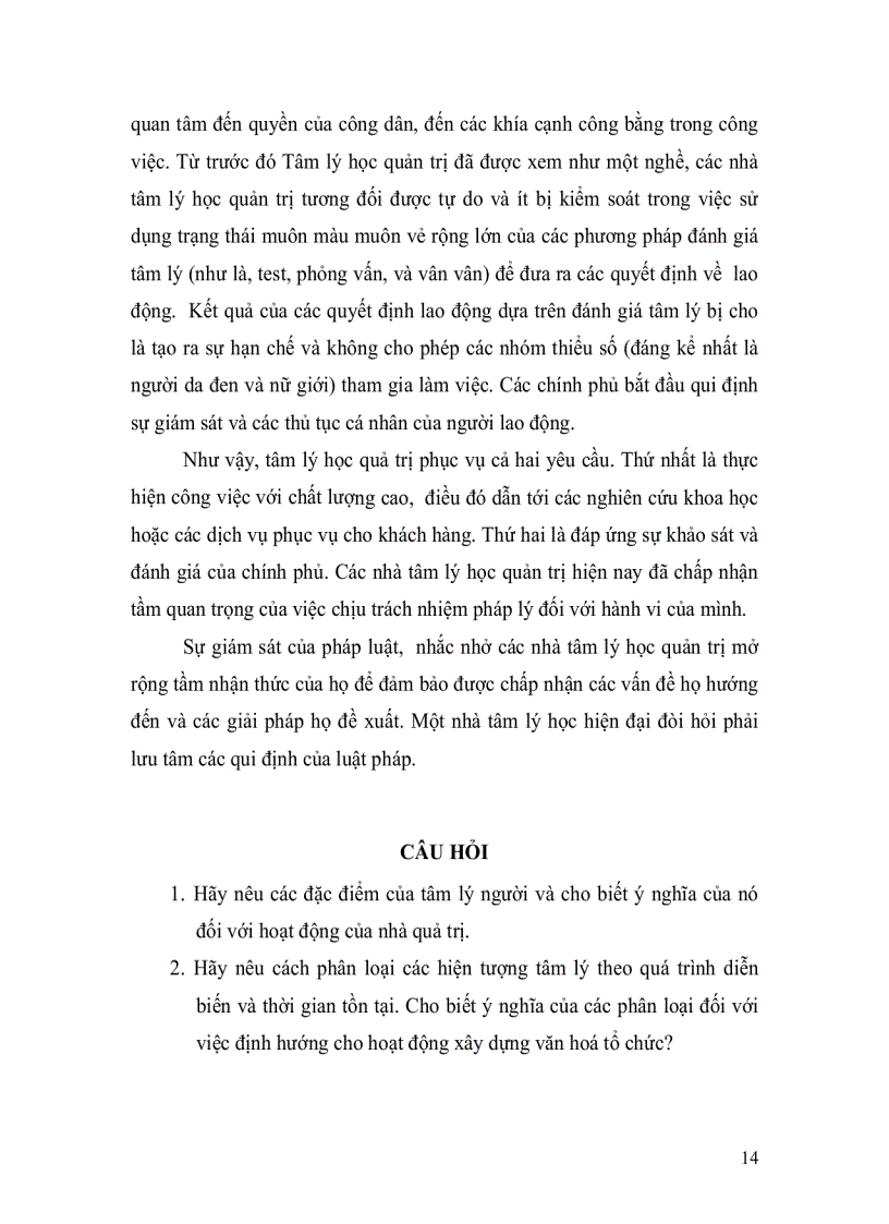 image for page Tâm lý và tâm lý học quản trị