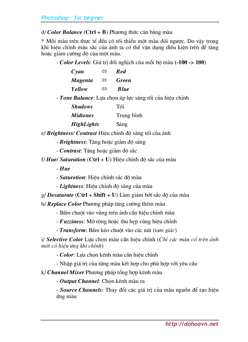 image for page Photoshop Căn bản