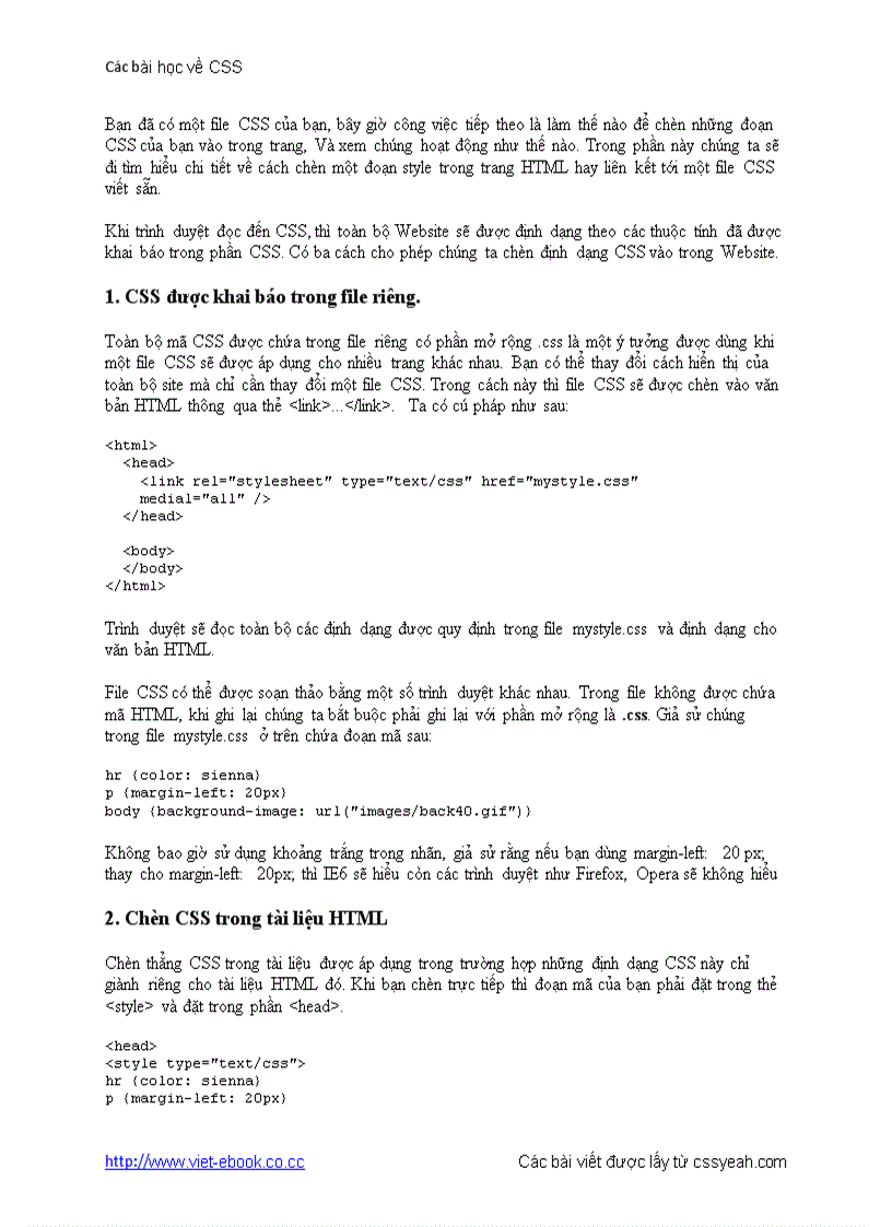 image for page Tài liệu học CSS Tiếng Việt