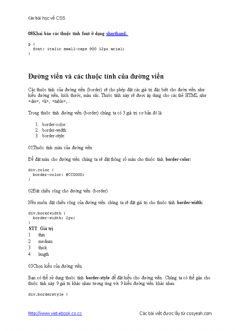 image for page Tài liệu học CSS Tiếng Việt